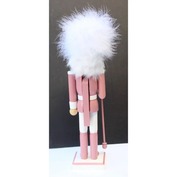 New Pink / Red Nutcrackers Toy Solider Drumming Christmas Room Decor Figure - Picture 2 of 2